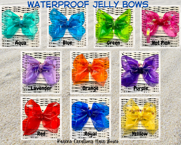 Jelly Waterproof Ribbon Hair Bow