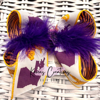 LSU Tiger/Louisiana Print Hair Bow