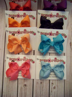 Small Solid Boutique Single Layer Hair Bow