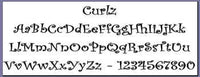 Curlz Font Single Initial Jumbo Large Medium or Small Monogrammed Hair Bow