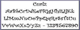Curlz Font Single Initial Jumbo Large Medium or Small Monogrammed Hair Bow