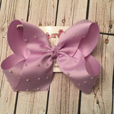 Pearl Accented Jumbo, Large or Medium Solid Boutique Bow