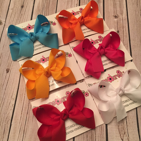 Medium Solid Boutique Single Layer Bow