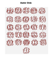 Large Master Circle Triple Script Font Monogrammed Pony-O