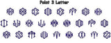 Jumbo Point 3 Letter Triple Script Font Monogrammed Bow